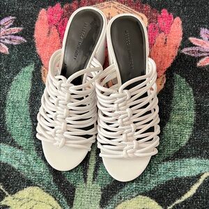 Rebecca Minkoff White Knotted Heeled Sandals Size 10M